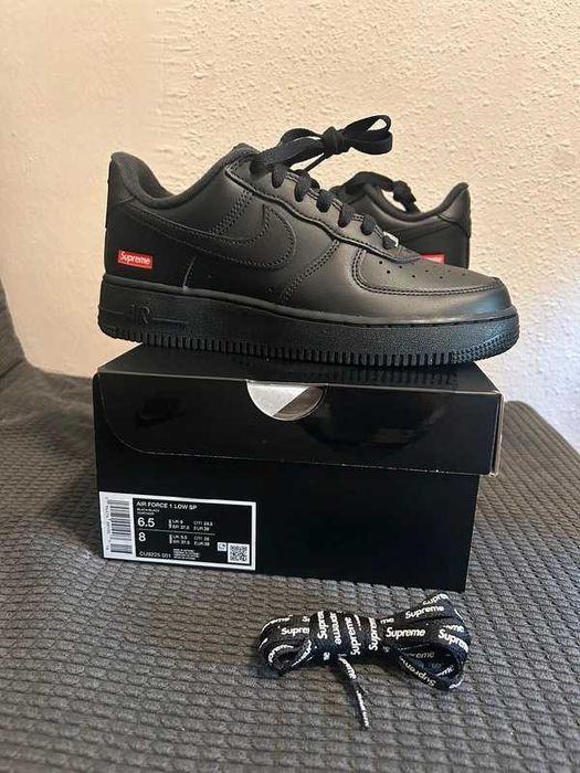 Buty sportowe Nike_Air_Force_1_Low_Supreme_Black R.36