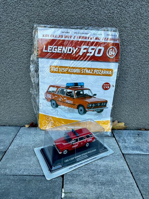 Fiat 125P kombi straż pożarna-auta PRL,legendy FSO,model,kolekcja