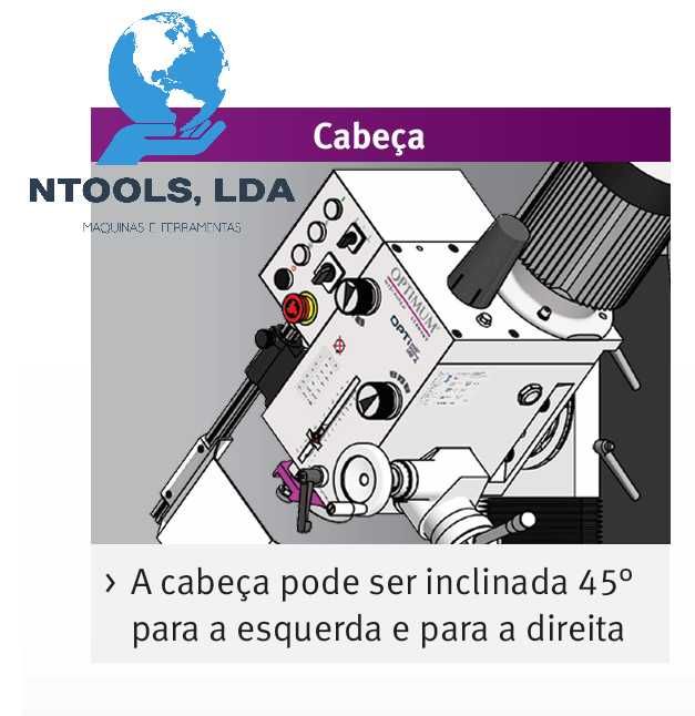Fresadora Universal com 12 Velocidades Optimum MB4