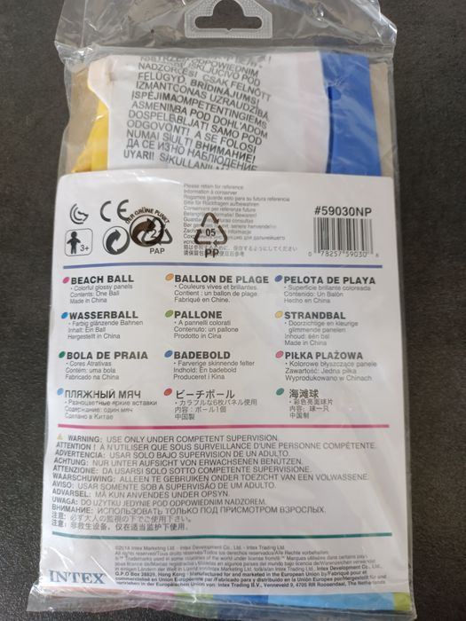 Dmuchana piłka plażowa Intex