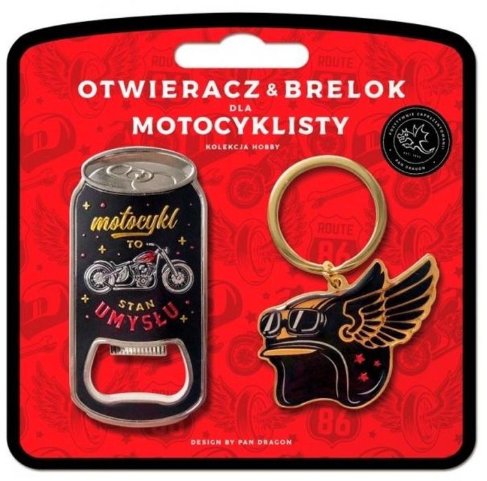 Zestaw brelok + otwieracz dla motocyklisty oprawa: blister