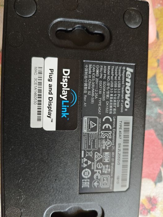 Docking Station Lenovo ThinkPad USB 3.0 Pro