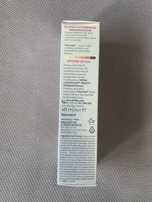 Krem SPF Nivea Luminous 630