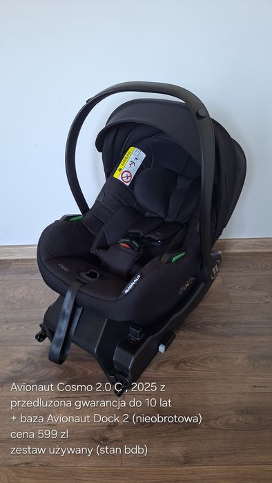 Fotelik  (0-13 kg) Avionaut Cosmo 2.0 C 2025 + baza Avionaut Dock 2