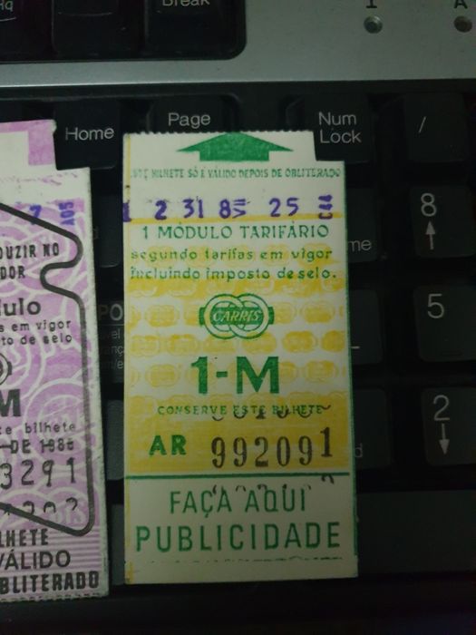 Bilhetes de autocarro CARRIS