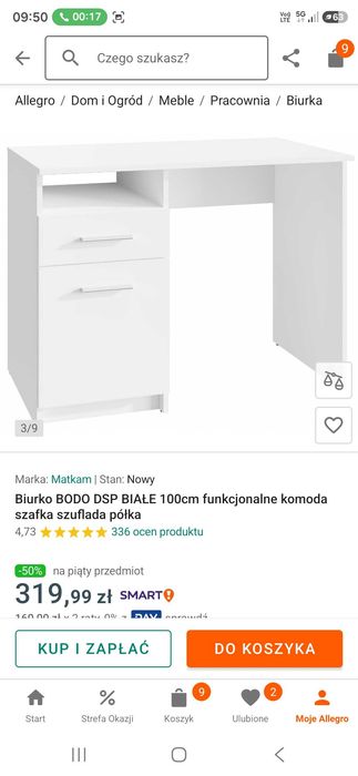 Biurko biale stan bardzo dobry
