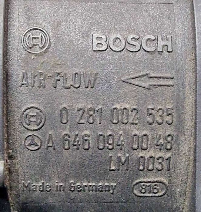 Medidor Massa de Ar / MAF MERCEDES-BENZ C-CLASS (W204) ano 2007