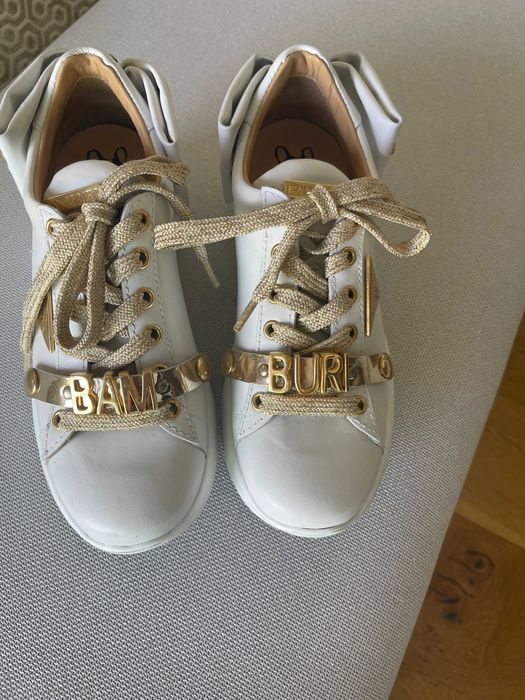 Ténis BAMBURI Branco e dourado
