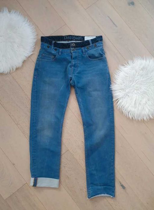 Desigual 28 spodnie damskie jeans stretch wysoki stan