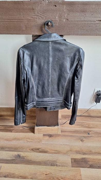 Nowa kurtka skórzana Barneys Original typu Biker ramoneska skóra owcza