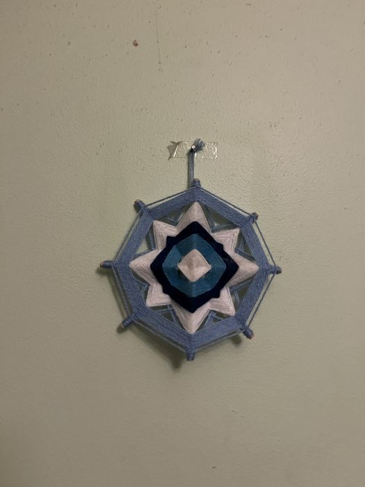 Decoracao de parede em crochet