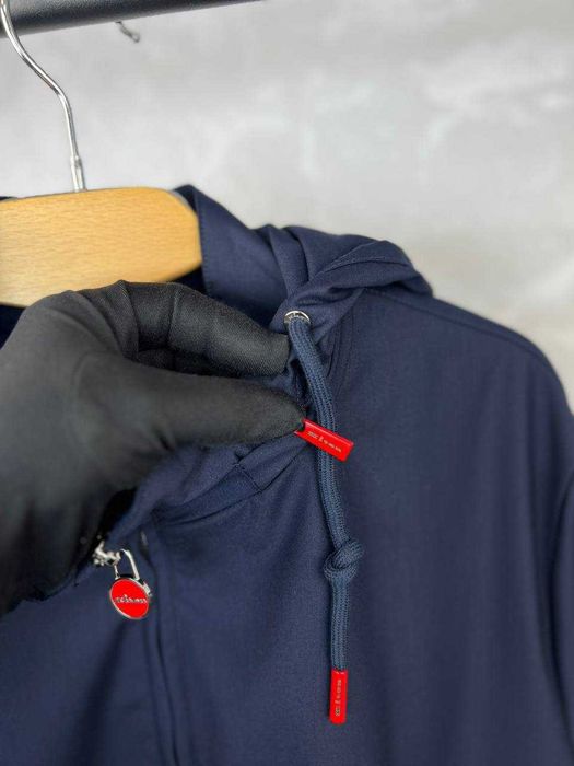 Мужская демисезонная куртка Kiton синяя ветровка Китон v095