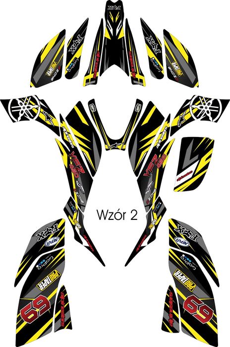 NAKLEJKI Yamaha YFZ 450 okleina 2008