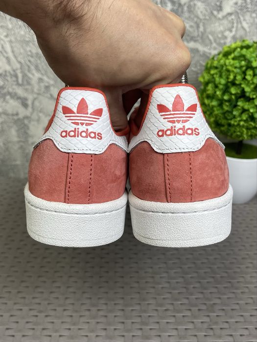 Adidas campus кроссовки кеды 41 размер кожаные красные спортивные