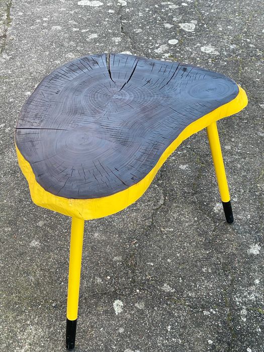 Duży owalny plaster Drewno-Stal Loft Design Industrial Black Palony