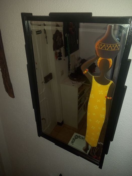 Espelho decorativo africano