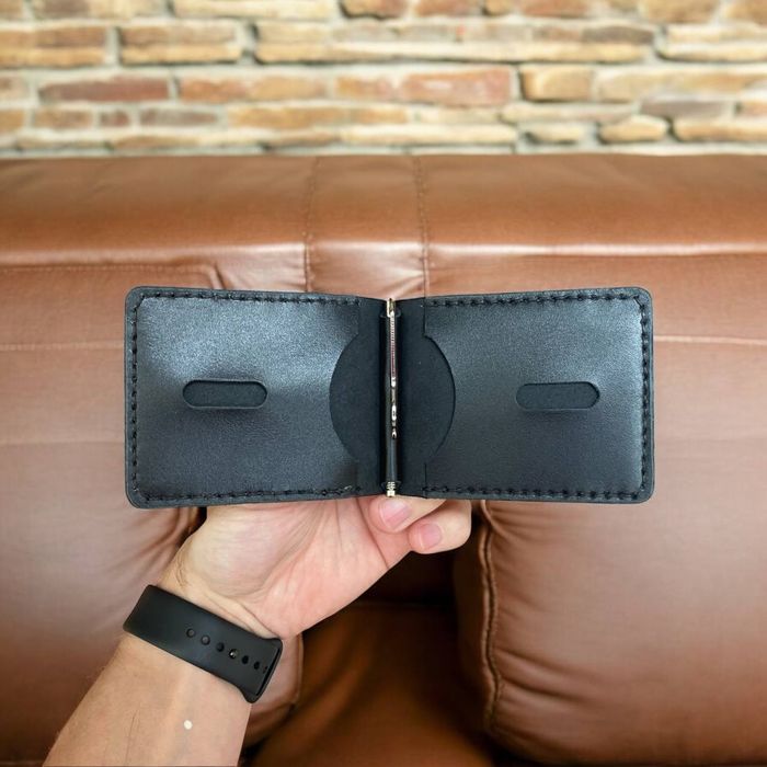 Зажим для денег мужской кожаный| Кошелек с зажимом для купюр|Затискач