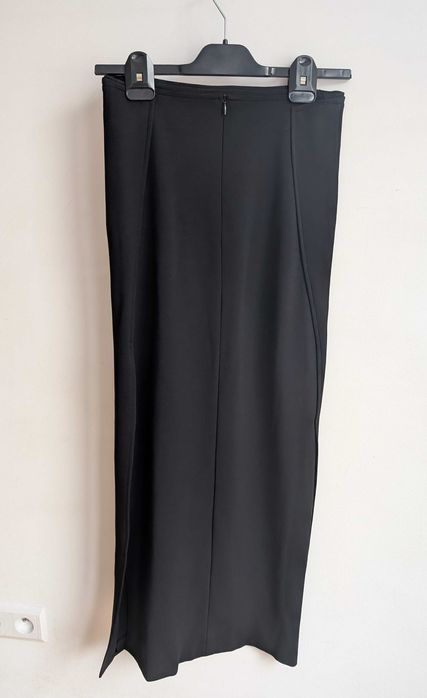 Strenesse (Gabriele Strehle) XS czarna spódnica maxi, minimalistyczna