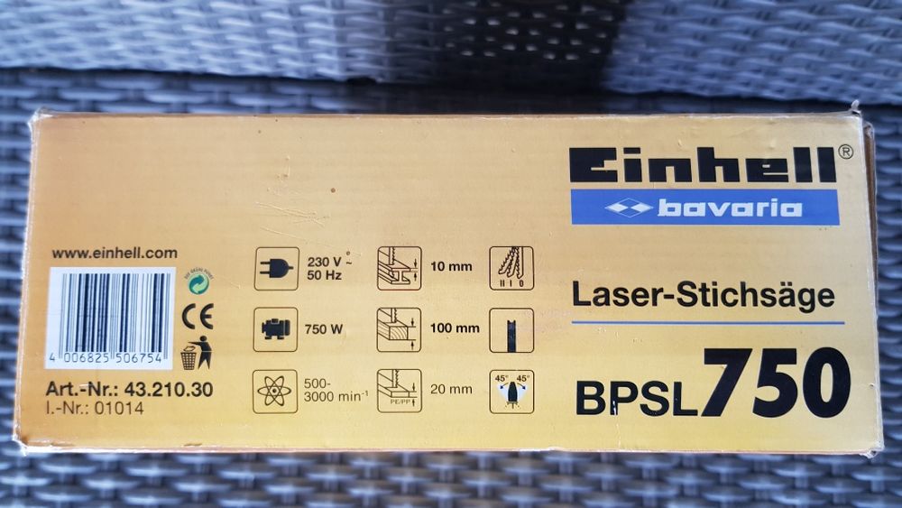 Електрична лобзикова пила,електролобзик Einhell BPSL750