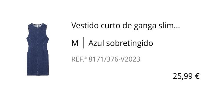 Vendo vestido ganga curto da stradivarius