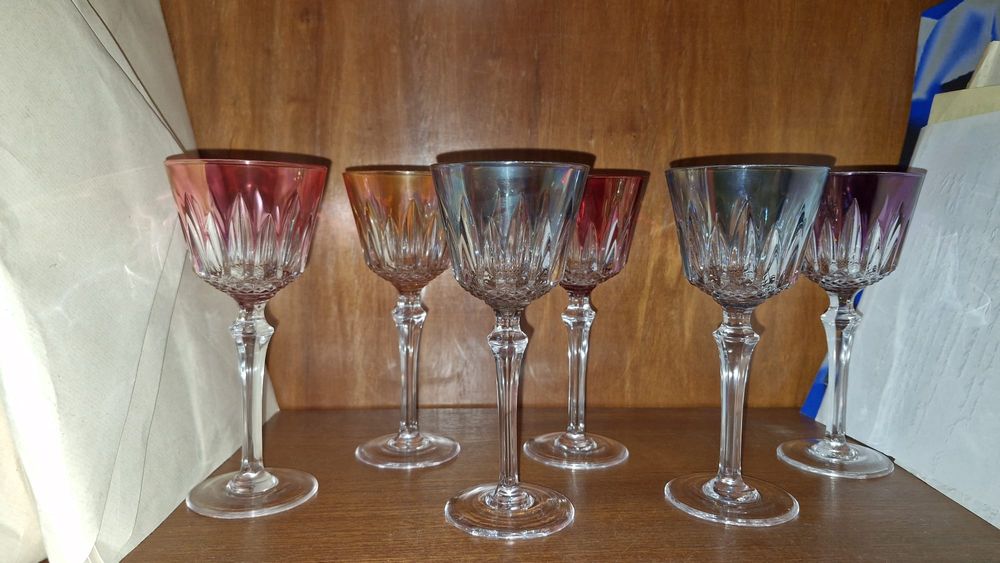 copos cristal da Bohémia Coloridos