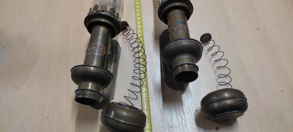 Stare kolekcjonerskie lampy wagonowe sygnowane