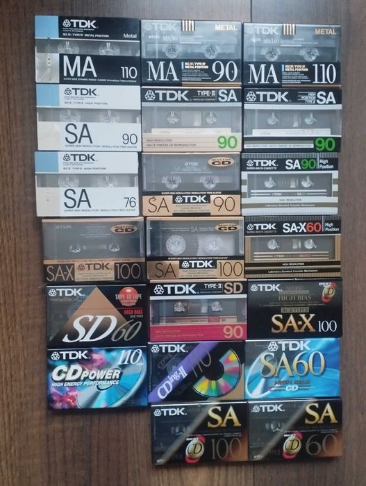 Аудіокасети TDK A 90,  D 90