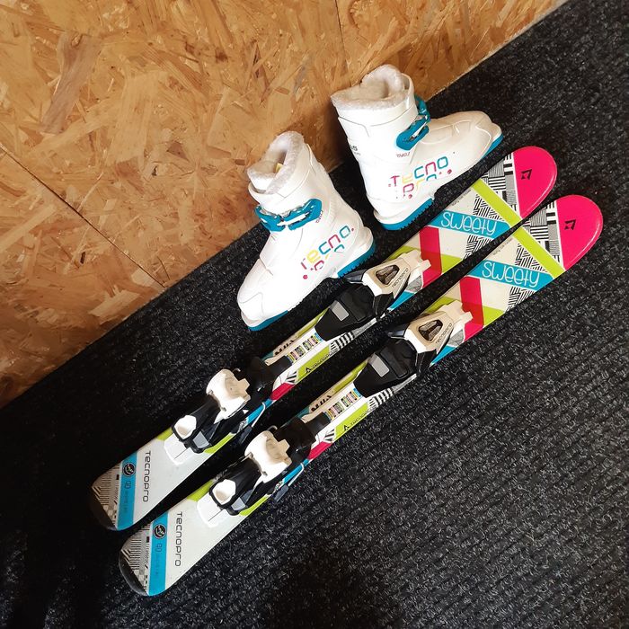 narty Tecno 90cm+buty Tecno 19.5