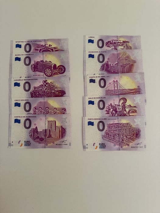 46 notas de Euro suvenir