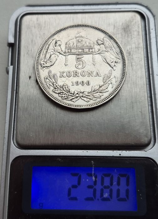 Австро - Угорщина 5 крон 1900 та 5 корон 1908 р. 60 р Правління срібло