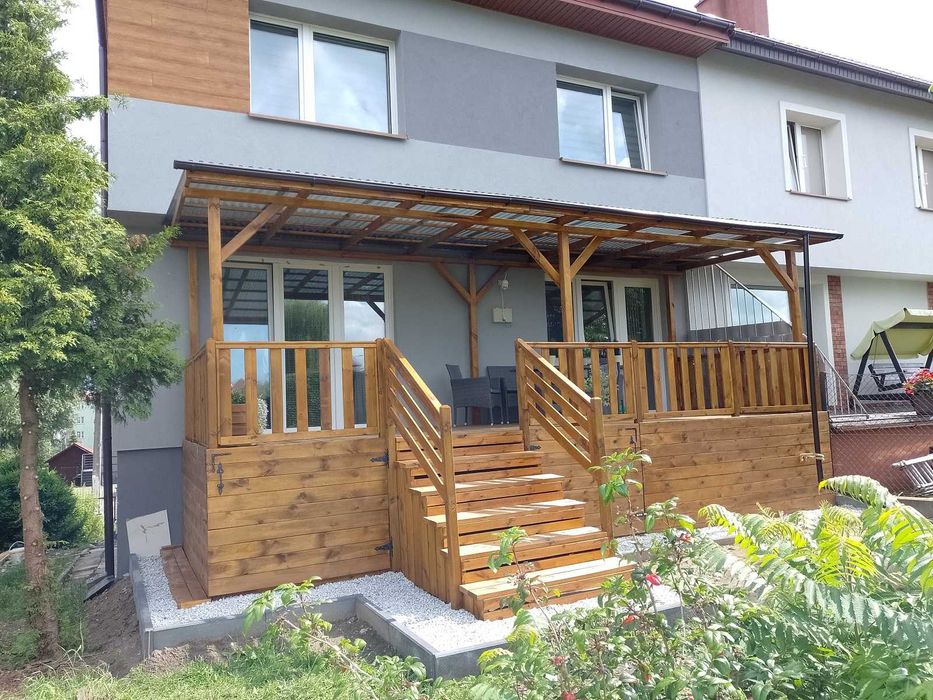 Zlecenia na montaż, modułowe tarasy pod domki Holenderskie, Kempingi