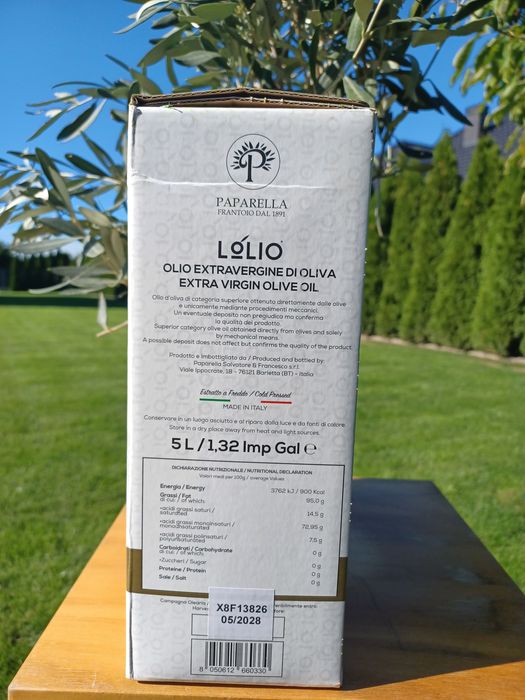 Oliwa z oliwek extra virgin Fruttato coratina 5l