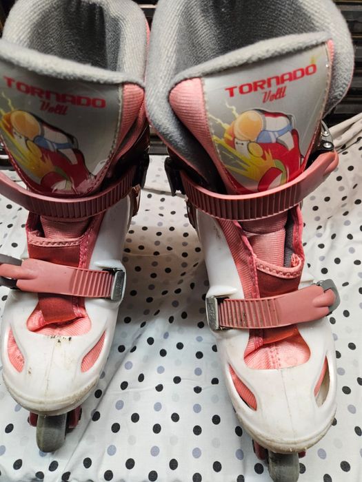 Rolki dziecięce różowe komplet ochraniacze