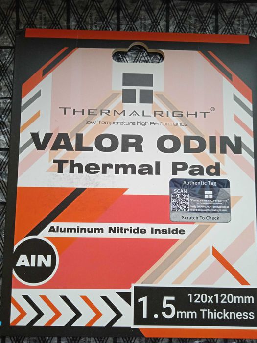 Термопрокладка Thermalright VALOR ODIN  120 120 1.5mm 15W/mK нітрид ал