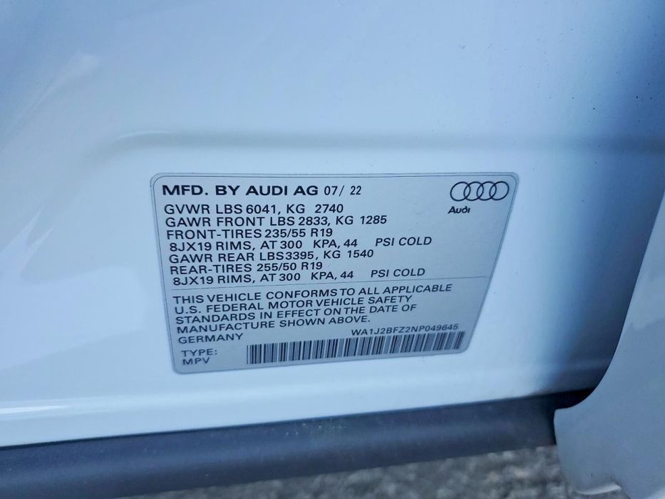 Audi Q4 e-Tron 2022 року зі США
