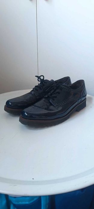 Skórzane oksfordki Gabor rozm 38, oldmoney, vintage, style , classy