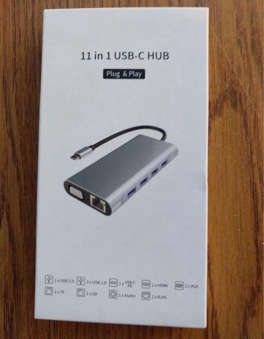 Hub USB C, stacja dokująca, adapter USB C 11 w 1
