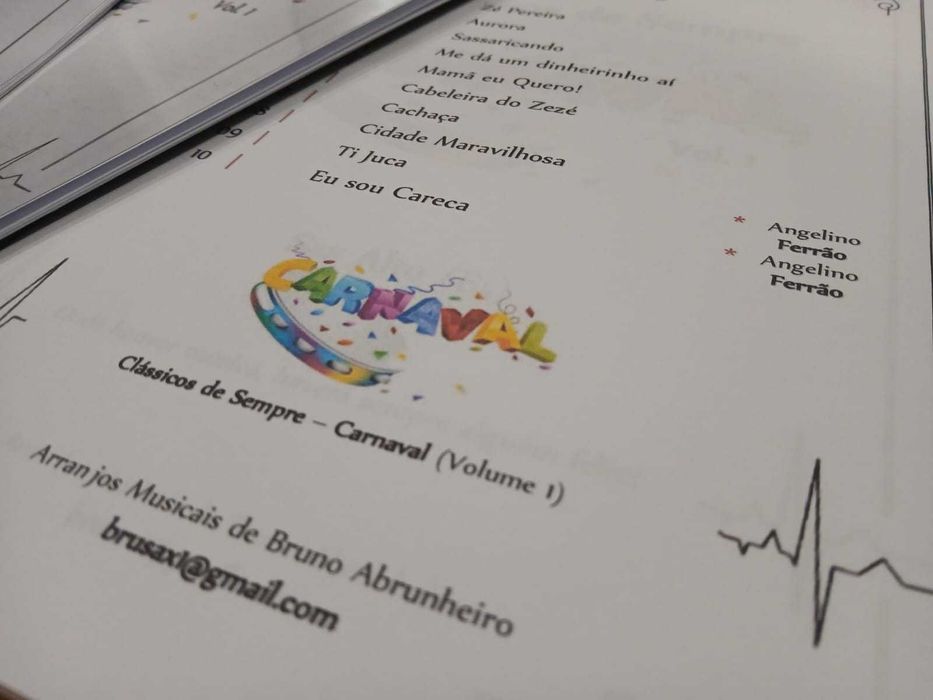 Partituras Carnaval – Saxofone, Guitarra e Voz