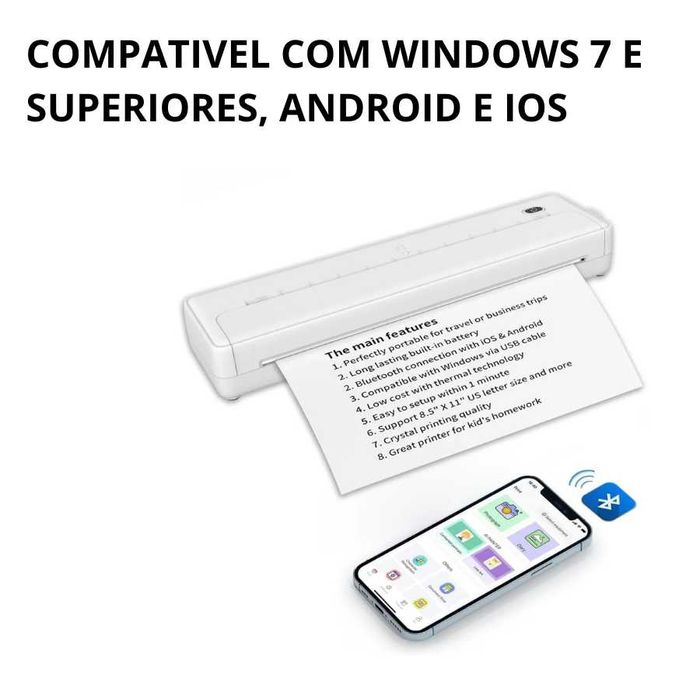 Impressora Térmica A4 Portátil / Tattoo (STENCIL) BLUETOOTH