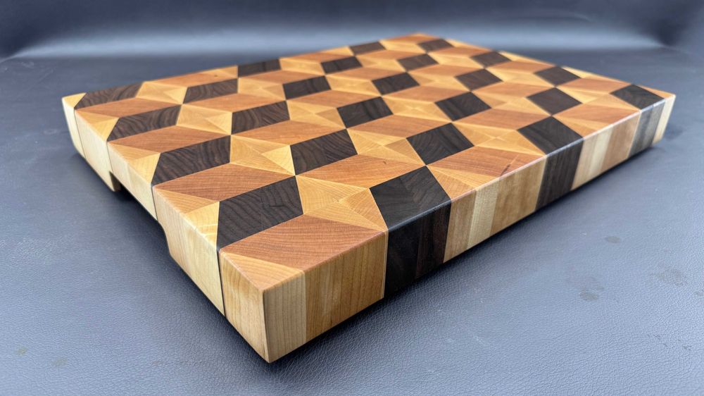 Sztorcowa deska do krojenia 3D (ORZECH/CZEREŚNIA/KLON) 440x325x42mm