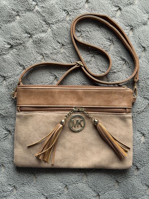 Жіноча сумка через плече бежева Michael Kors