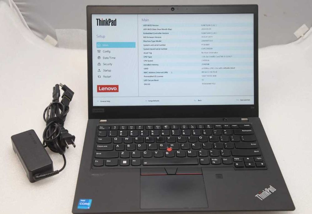 Lenovo ThinkPad T14 Gen2  Core i5-1135G7 2.4GHz 20GB 256GB SSD