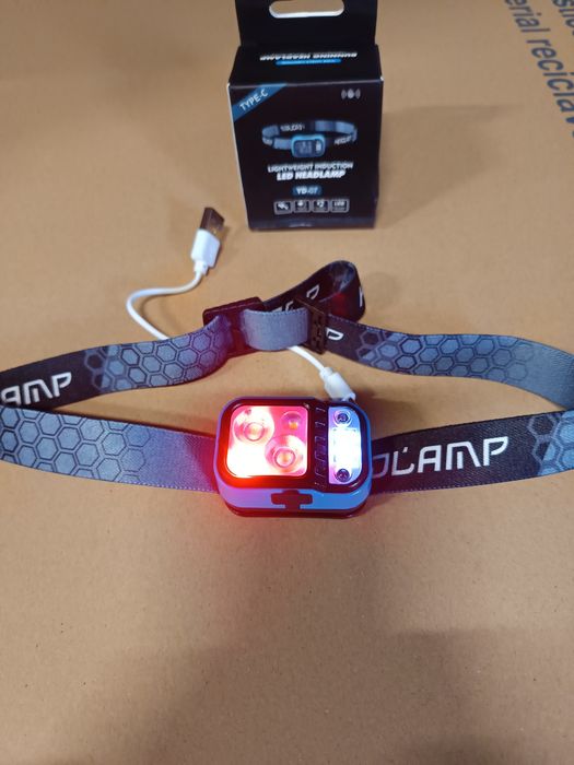 Lanterna de cabeça Recarregável  c/ Sensor