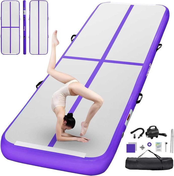 Ścieżka Akrobatyczna Dmuchana 200x100x10 cm Mata Gimnastyczna 2M Air Track