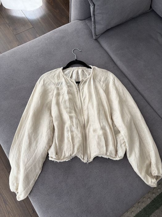 Лляно-Шовковий бомбер Massimo dutti