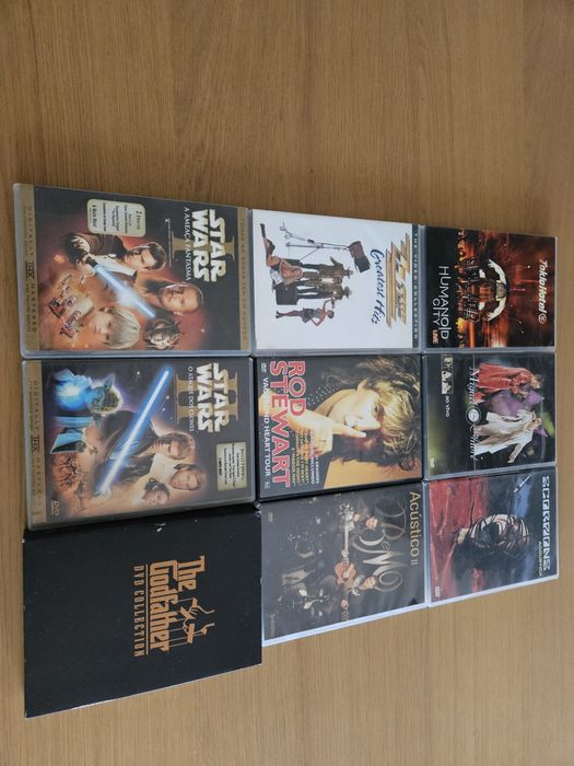 DVDs filmes e concertos musicais