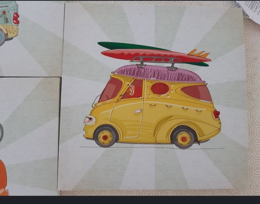 3 telas decorativas infantis