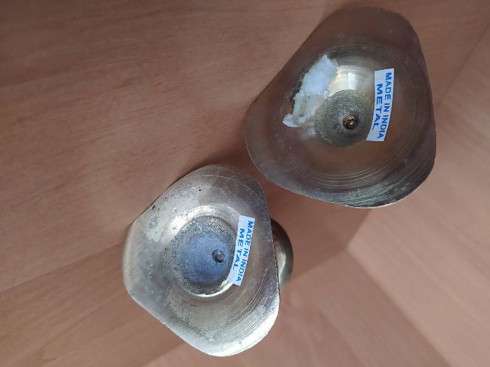 Komplet 2 świeczniki mosiężne z Indii