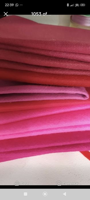 Feltros disponíveis para artesanato