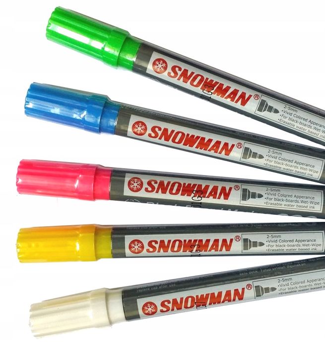 Marker Mazak Kredowy Markery Kredowe 5 Kolorów Flu